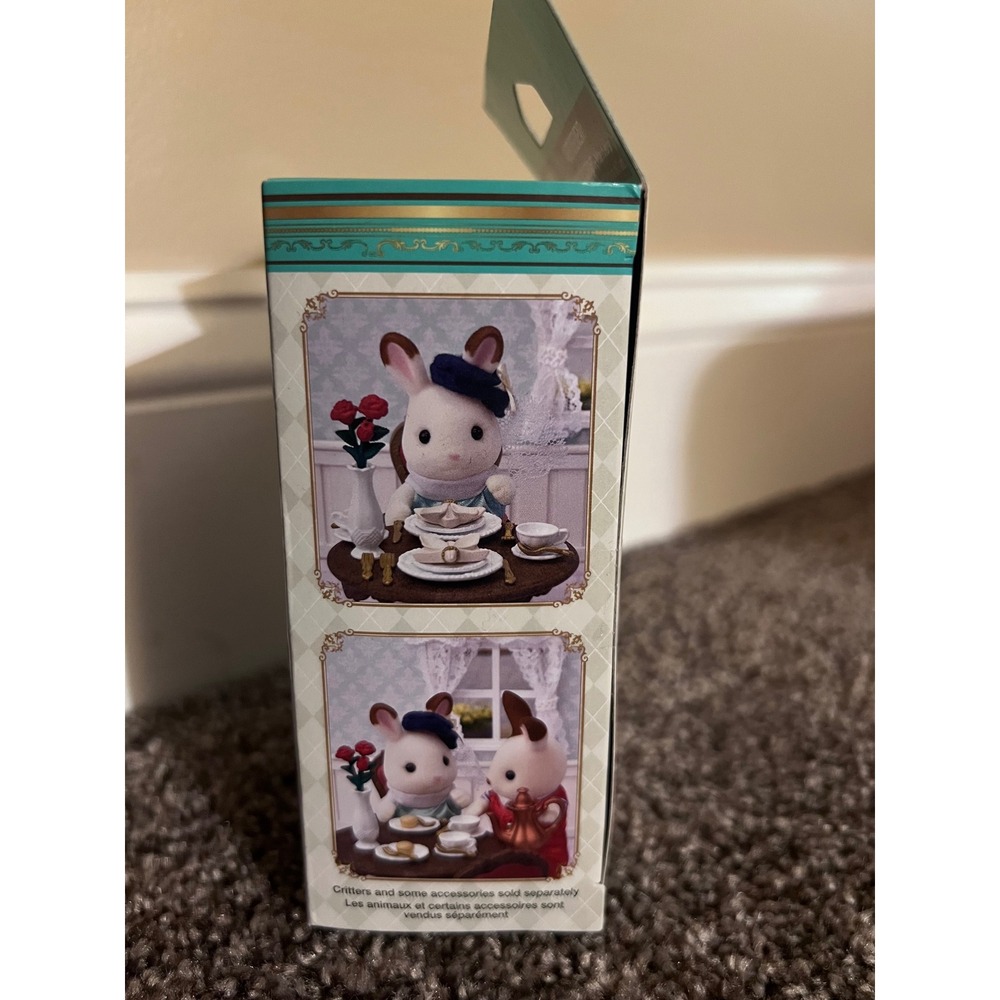 Calico Critters Town Chic Dining Table Set Accessories Overseas Edition Sealed - Picture 4 of 6